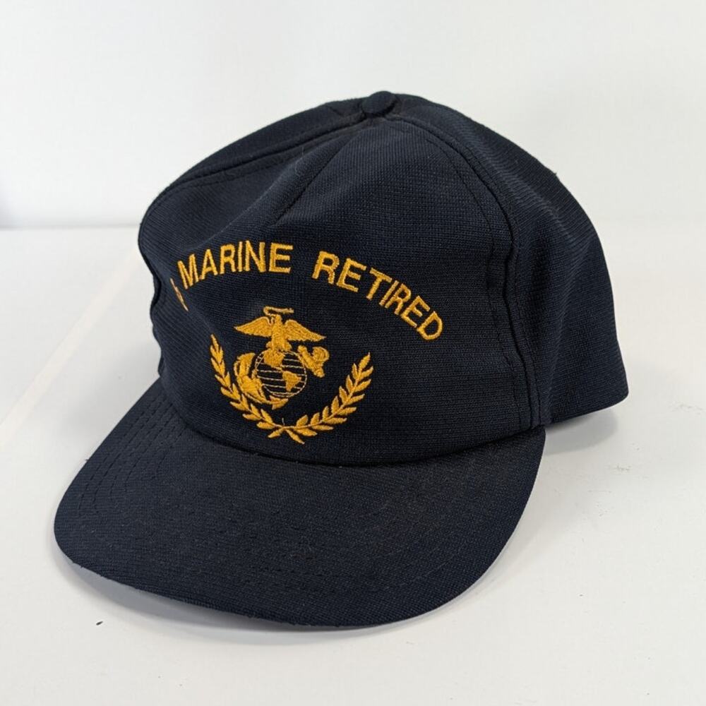 VTG U.S. Marine Coprs Retired Embroidered Adjustable Strapback Cap Hat  USA FF